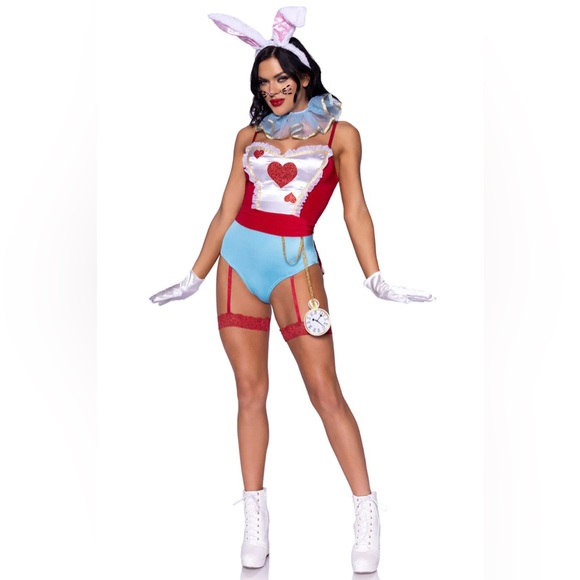 A Very Important Date Bunny Wonderland White Rabbit Costume - Picture 1 of 5